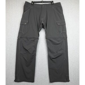 KUHL Renegade Convertible Hiking Pants Mens 40x30 Gray Stealth Cargo Zip Off